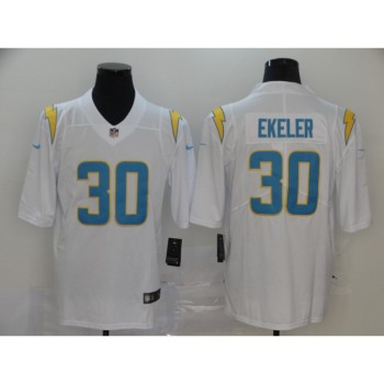Men's Los Angeles Chargers #30 Austin Ekeler 2020 White Vapor Stitched NFL Jersey Men's Los Angeles Chargers #30 Austin Ekeler 2020 White Vapor Stitched NFL Jersey