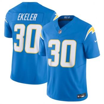 Men's Los Angeles Chargers #30 Austin Ekeler Blue 2023 F.U.S.E. Vapor Untouchable Limited Stitched Jersey Men's Los Angeles Chargers #30 Austin Ekeler Blue 2023 F.U.S.E. Vapor Untouchable Limited Stitched Jersey