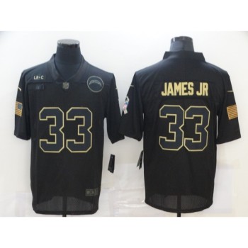 Men's Los Angeles Chargers #33 Derwin James JR 2020 Black Salute To Service Limited Stitched Jersey Men's Los Angeles Chargers #33 Derwin James JR 2020 Black Salute To Service Limited Stitched Jersey