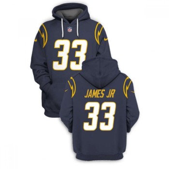 Men's Los Angeles Chargers #33 Derwin James JR 2021 Navy Pullover Hoodie Men's Los Angeles Chargers #33 Derwin James JR 2021 Navy Pullover Hoodie