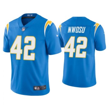 Men's Los Angeles Chargers #42 Uchenna Nwosu 2020 Blue Vapor Untouchable Limited Stitched Jersey Men's Los Angeles Chargers #42 Uchenna Nwosu 2020 Blue Vapor Untouchable Limited Stitched Jersey