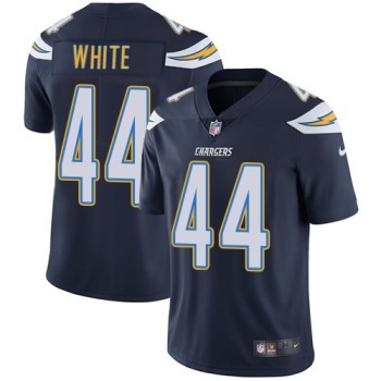 Men's Los Angeles Chargers #44 Kyzir White Navy Blue Vapor Untouchable Limited Stitched NFL Jersey Men's Los Angeles Chargers #44 Kyzir White Navy Blue Vapor Untouchable Limited Stitched NFL Jersey