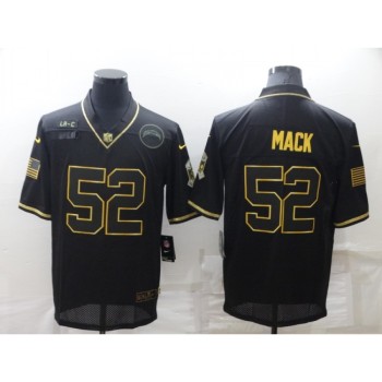 Men's Los Angeles Chargers #52 Khalil Mack Black/Gold Salute To Service Limited Stitched Jersey Men's Los Angeles Chargers #52 Khalil Mack Black/Gold Salute To Service Limited Stitched Jersey