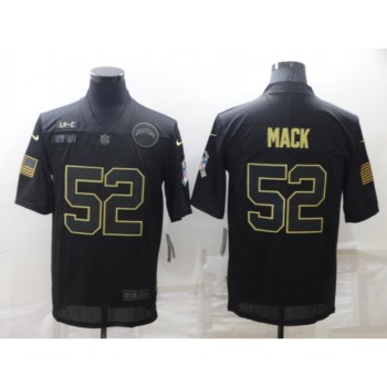 Men's Los Angeles Chargers #52 Khalil Mack Black Salute To Service Limited Stitched Jersey Men's Los Angeles Chargers #52 Khalil Mack Black Salute To Service Limited Stitched Jersey
