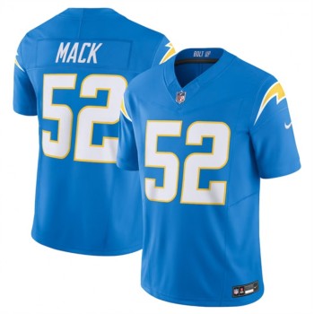 Men's Los Angeles Chargers #52 Khalil Mack Blue 2023 F.U.S.E. Vapor Untouchable Limited Stitched Jersey Men's Los Angeles Chargers #52 Khalil Mack Blue 2023 F.U.S.E. Vapor Untouchable Limited Stitched Jersey