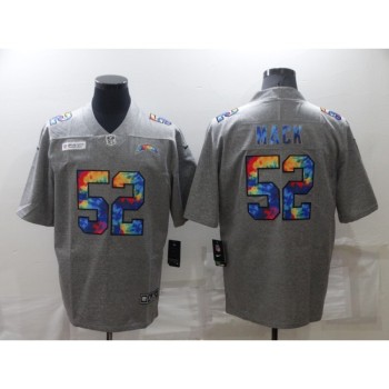 Men's Los Angeles Chargers #52 Khalil Mack Grey Crucial Catch Limited Stitched Jersey Men's Los Angeles Chargers #52 Khalil Mack Grey Crucial Catch Limited Stitched Jersey