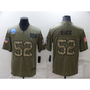 Men's Los Angeles Chargers #52 Khalil Mack Olive/Camo Salute To Service Limited Stitched Jersey Men's Los Angeles Chargers #52 Khalil Mack Olive/Camo Salute To Service Limited Stitched Jersey