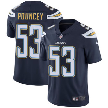 Men's Los Angeles Chargers #53 Mike Pouncey Navy Blue Vapor Untouchable Limited Stitched NFL Jersey Men's Los Angeles Chargers #53 Mike Pouncey Navy Blue Vapor Untouchable Limited Stitched NFL Jersey