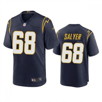 Men's Los Angeles Chargers #68 Jamaree Salyer Navy Stitched Jersey Men's Los Angeles Chargers #68 Jamaree Salyer Navy Stitched Jersey