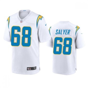 Men's Los Angeles Chargers #68 Jamaree Salyer White Stitched Jersey Men's Los Angeles Chargers #68 Jamaree Salyer White Stitched Jersey