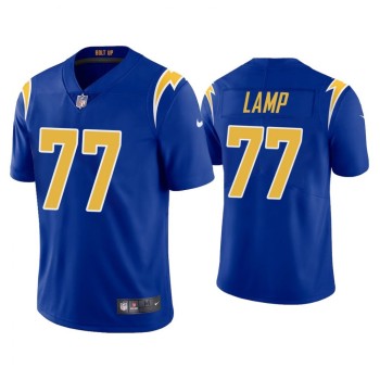 Men's Los Angeles Chargers #77 Forrest Lamp 2020 Royal Vapor Untouchable Limited Stitched Jersey Men's Los Angeles Chargers #77 Forrest Lamp 2020 Royal Vapor Untouchable Limited Stitched Jersey