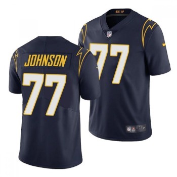 Men's Los Angeles Chargers #77 Zion Johnson Navy Vapor Untouchable Limited Stitched Jersey Men's Los Angeles Chargers #77 Zion Johnson Navy Vapor Untouchable Limited Stitched Jersey