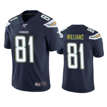 Men's Los Angeles Chargers #81 Mike Williams Navy 2019 100th Season Vapor Untouchable Limited Stitched NFL Jersey Men's Los Angeles Chargers #81 Mike Williams Navy 2019 100th Season Vapor Untouchable Limited Stitched NFL Jersey