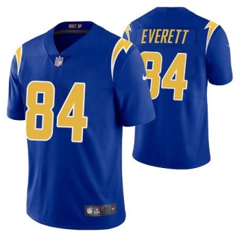 Men's Los Angeles Chargers #84 Gerald Everett Royal Vapor Untouchable Limited Stitched Jersey Men's Los Angeles Chargers #84 Gerald Everett Royal Vapor Untouchable Limited Stitched Jersey
