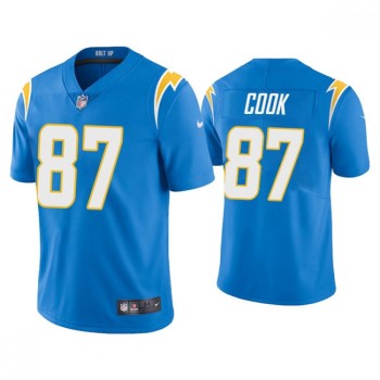 Men's Los Angeles Chargers #87 Jared Cook 2021 Blue Vapor Untouchable Limited Stitched Jersey Men's Los Angeles Chargers #87 Jared Cook 2021 Blue Vapor Untouchable Limited Stitched Jersey