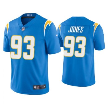 Men's Los Angeles Chargers #93 Justin Jones 2020 Blue Vapor Untouchable Limited Stitched Jersey Men's Los Angeles Chargers #93 Justin Jones 2020 Blue Vapor Untouchable Limited Stitched Jersey
