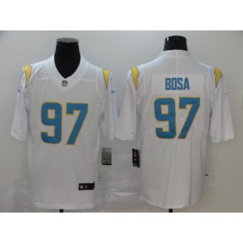 Men's Los Angeles Chargers #97 Joey Bosa 2020 White Stitched NFL Jersey Men's Los Angeles Chargers #97 Joey Bosa 2020 White Stitched NFL Jersey