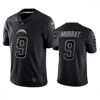 Men's Los Angeles Chargers #9 Kenneth Murray Black Reflective Limited Stitched Football Jersey Men's Los Angeles Chargers #9 Kenneth Murray Black Reflective Limited Stitched Football Jersey