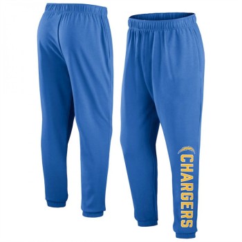 Men's Los Angeles Chargers Blue Chop Block Fleece Sweatpants Men's Los Angeles Chargers Blue Chop Block Fleece Sweatpants