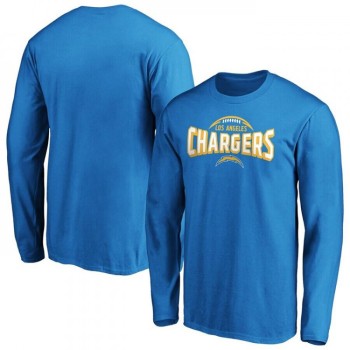 Men's Los Angeles Chargers Blue Clamp Down Long Sleeve T-Shirt Men's Los Angeles Chargers Blue Clamp Down Long Sleeve T-Shirt