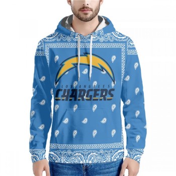 Men's Los Angeles Chargers Blue Pullover Hoodie Men's Los Angeles Chargers Blue Pullover Hoodie