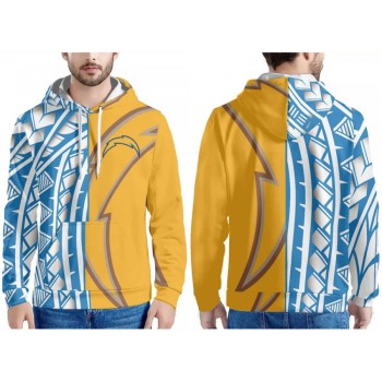 Men's Los Angeles Chargers Blue/Yellow/White Pullover Hoodie Men's Los Angeles Chargers Blue/Yellow/White Pullover Hoodie