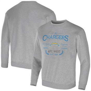 Men's Los Angeles Chargers Gray Darius Rucker Collection Pullover Sweatshirt Men's Los Angeles Chargers Gray Darius Rucker Collection Pullover Sweatshirt