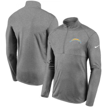 Men's Los Angeles Chargers Heathered Gray Fan Gear Element Performance Half-Zip Pullover Jacket Men's Los Angeles Chargers Heathered Gray Fan Gear Element Performance Half-Zip Pullover Jacket