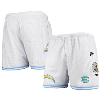 Men's Los Angeles Chargers Pro White/Blue Shorts 001 Men's Los Angeles Chargers Pro White/Blue Shorts 001