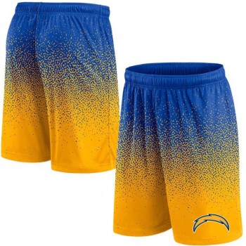 Men's Los Angeles Chargers Royal/Yellow Ombre Shorts Men's Los Angeles Chargers Royal/Yellow Ombre Shorts