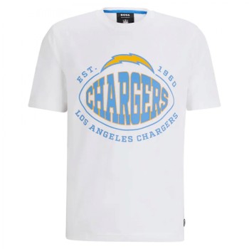 Men's Los Angeles Chargers White BOSS X Trap T-Shirt Men's Los Angeles Chargers White BOSS X Trap T-Shirt