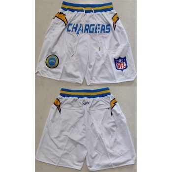 Men's Los Angeles Chargers White Shorts (Run Small) Men's Los Angeles Chargers White Shorts (Run Small)
