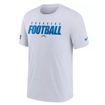Men's Los Angeles Chargers White Sideline Dri-FIT NFL T-Shirt Men's Los Angeles Chargers White Sideline Dri-FIT NFL T-Shirt