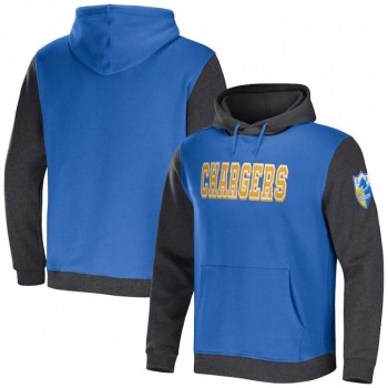 Men's Los Angeles Chargers x Darius Rucker Collection Powder Blue/Charcoal Colorblock Pullover Hoodie Men's Los Angeles Chargers x Darius Rucker Collection Powder Blue/Charcoal Colorblock Pullover Hoodie