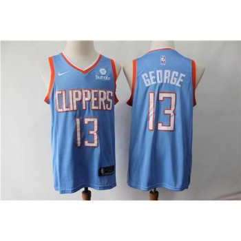 Men's Los Angeles Clippers #13 Paul George Blue Stitched NBA Jersey Men's Los Angeles Clippers #13 Paul George Blue Stitched NBA Jersey