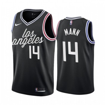 Men's Los Angeles Clippers #14 Terance Mann 2022/23 Black City Edition Stitched Jersey Men's Los Angeles Clippers #14 Terance Mann 2022/23 Black City Edition Stitched Jersey