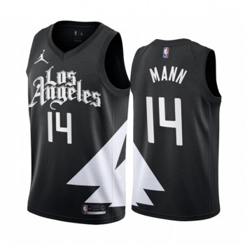 Men's Los Angeles Clippers #14 Terance Mann 2022/23 Black Statement Edition Stitched Jersey Men's Los Angeles Clippers #14 Terance Mann 2022/23 Black Statement Edition Stitched Jersey