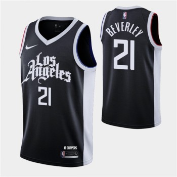 Men's Los Angeles Clippers #21 Patrick Beverley 2020-21 Black City Edition Stitched NBA Jersey Men's Los Angeles Clippers #21 Patrick Beverley 2020-21 Black City Edition Stitched NBA Jersey