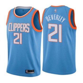 Men's Los Angeles Clippers #21 Patrick Beverley Blue City Edition Stitched Jersey Men's Los Angeles Clippers #21 Patrick Beverley Blue City Edition Stitched Jersey