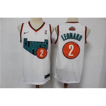 Men's Los Angeles Clippers #2 Kawhi Leonard White Swingman Stitched Jersey Men's Los Angeles Clippers #2 Kawhi Leonard White Swingman Stitched Jersey