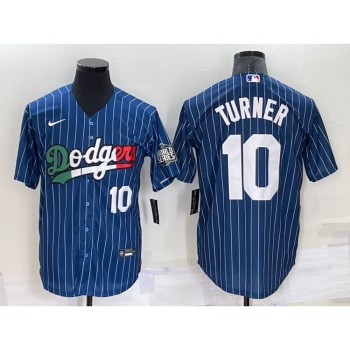 Men's Los Angeles Dodgers #10 Justin Turner Navy Mexico Cool Base Stitched Baseball Jersey Men's Los Angeles Dodgers #10 Justin Turner Navy Mexico Cool Base Stitched Baseball Jersey