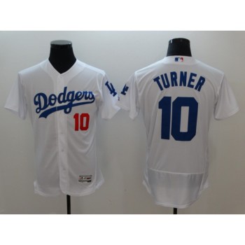 Men's Los Angeles Dodgers #10 Justin Turner White Flexbase Stitched MLB Jersey Men's Los Angeles Dodgers #10 Justin Turner White Flexbase Stitched MLB Jersey