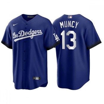 Men's Los Angeles Dodgers #13 Max Muncy 2021 Royal City Connect Cool Base Stitched Baseball Jersey Men's Los Angeles Dodgers #13 Max Muncy 2021 Royal City Connect Cool Base Stitched Baseball Jersey