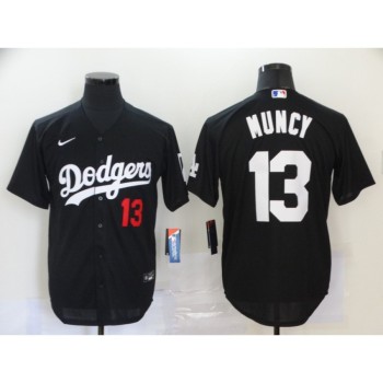 Men's Los Angeles Dodgers #13 Max Muncy Black Cool Base Stitched MLB Jersey Men's Los Angeles Dodgers #13 Max Muncy Black Cool Base Stitched MLB Jersey