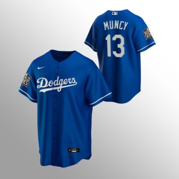 Men's Los Angeles Dodgers #13 Max Muncy Blue 2020 World Series Bound stitched Jersey Men's Los Angeles Dodgers #13 Max Muncy Blue 2020 World Series Bound stitched Jersey