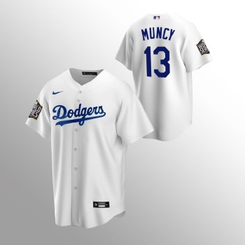 Men's Los Angeles Dodgers #13 Max Muncy White 2020 World Series Bound stitched Jersey Men's Los Angeles Dodgers #13 Max Muncy White 2020 World Series Bound stitched Jersey