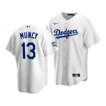Men's Los Angeles Dodgers #13 Max Muncy White 2020 World Series Champions Home Patch Stitched Jersey Men's Los Angeles Dodgers #13 Max Muncy White 2020 World Series Champions Home Patch Stitched Jersey