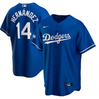 Men's Los Angeles Dodgers #14 Kike Hernandez Blue 2020 World Series Champions Home Patch Cool Base Stitched Jersey Men's Los Angeles Dodgers #14 Kike Hernandez Blue 2020 World Series Champions Home Patch Cool Base Stitched Jersey