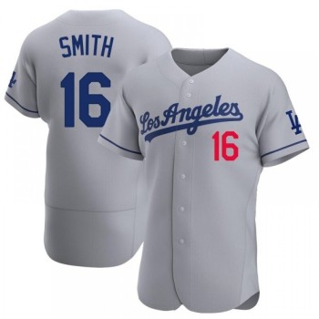 Men's Los Angeles Dodgers #16 Will Smith Grey Stitched Jersey Men's Los Angeles Dodgers #16 Will Smith Grey Stitched Jersey