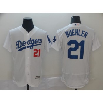 Men's Los Angeles Dodgers #21 Walker Buehler White 2019 Flex Base Stitched MLB Jersey Men's Los Angeles Dodgers #21 Walker Buehler White 2019 Flex Base Stitched MLB Jersey